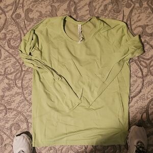 lululemon athletica Lime Green Long Sleeve Tee